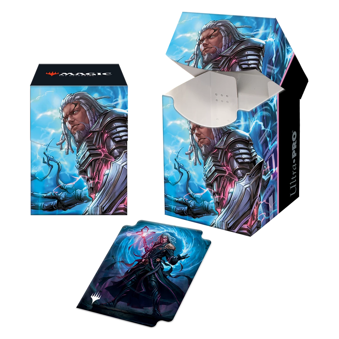 Ultra PRO Gaming Kamigawa Neon Dynasty Tezzeret, Betrayer Of Flesh 100+ Deck Box For Magic: The Gathering