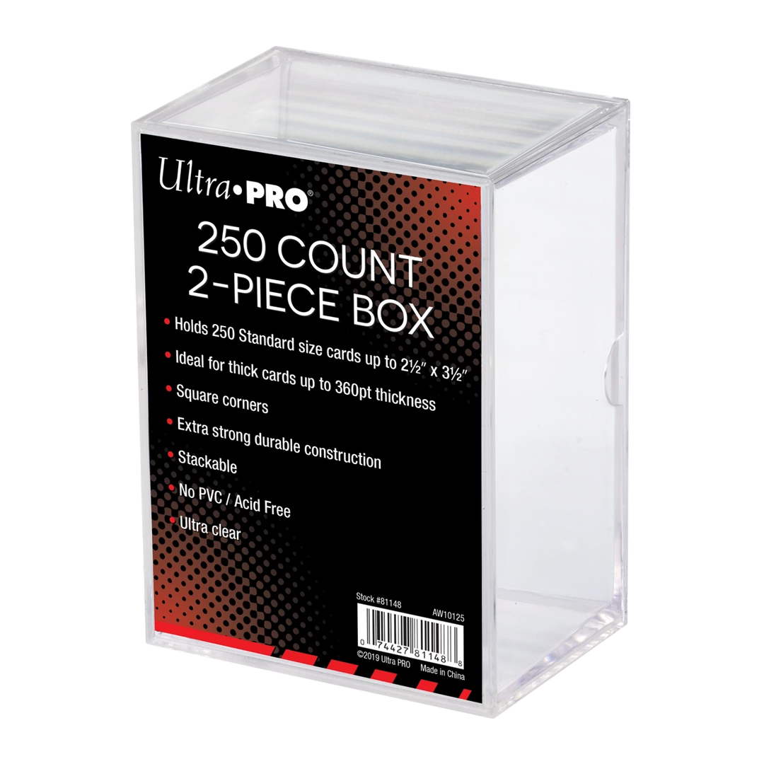 Ultra PRO Sports 2-Piece 250-Count Clear Card Storage Box