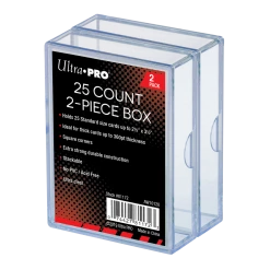 Ultra PRO 2-Piece 25-Count Clear Card Storage Boxes (2ct) Sports