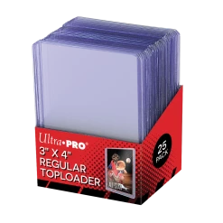 Ultra PRO 3" X 4" Clear Regular Toploaders For Standard Size Cards (25ct) *Limit 40 Packs Per Customer*