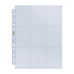 Ultra PRO Pages & Organization Platinum Series 9-Pocket 11-Hole Punch Pages (10ct) For Standard Size Cards