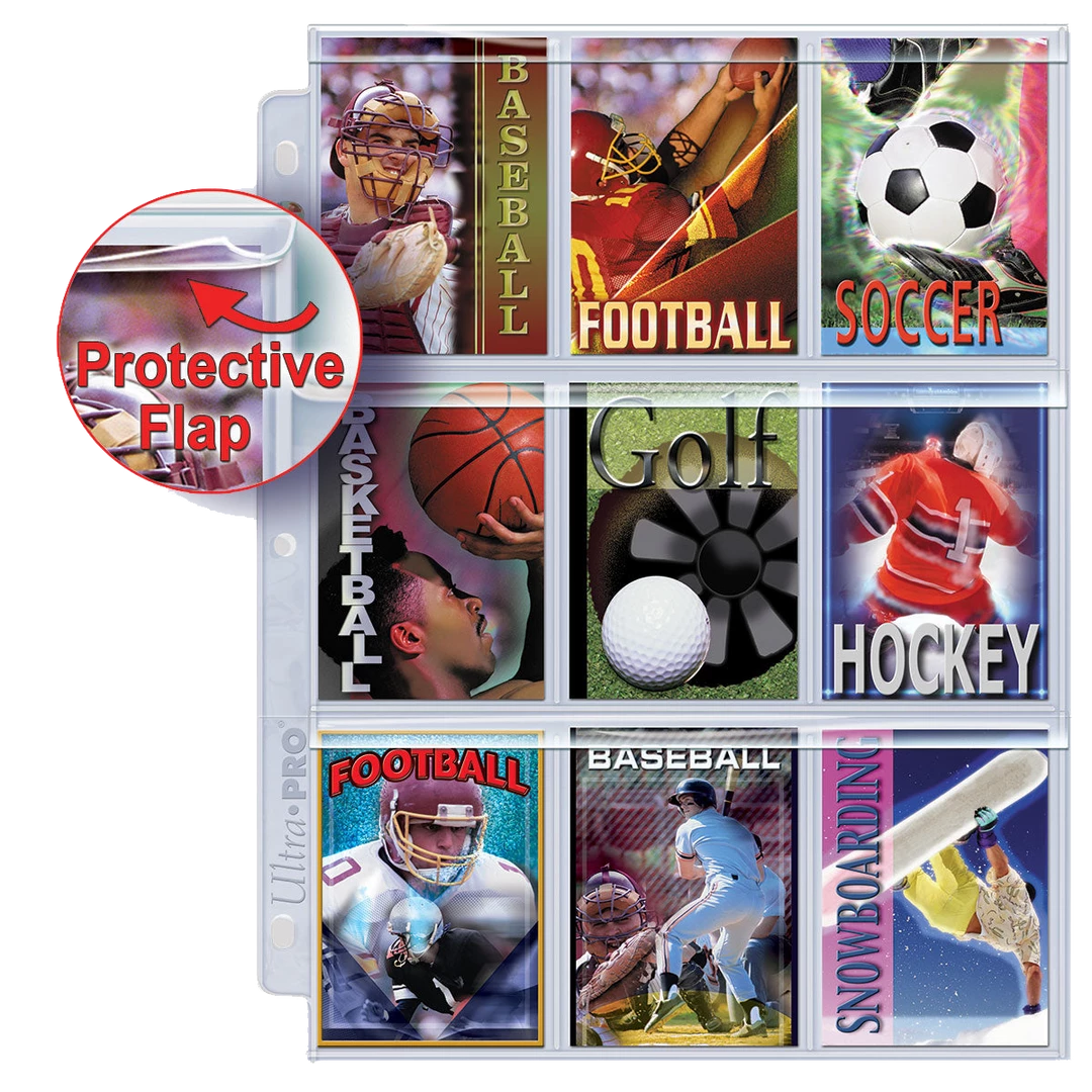Ultra PRO Pages & Organization Platinum Series 9-Pocket Secure Pages (100ct) For Standard Size Cards