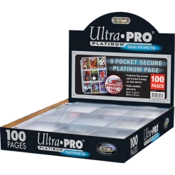 Ultra PRO Pages & Organization Platinum Series 9-Pocket Secure Pages (100ct) For Standard Size Cards