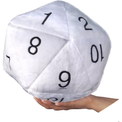 Ultra PRO Gaming Jumbo White D20 Novelty Dice Plush