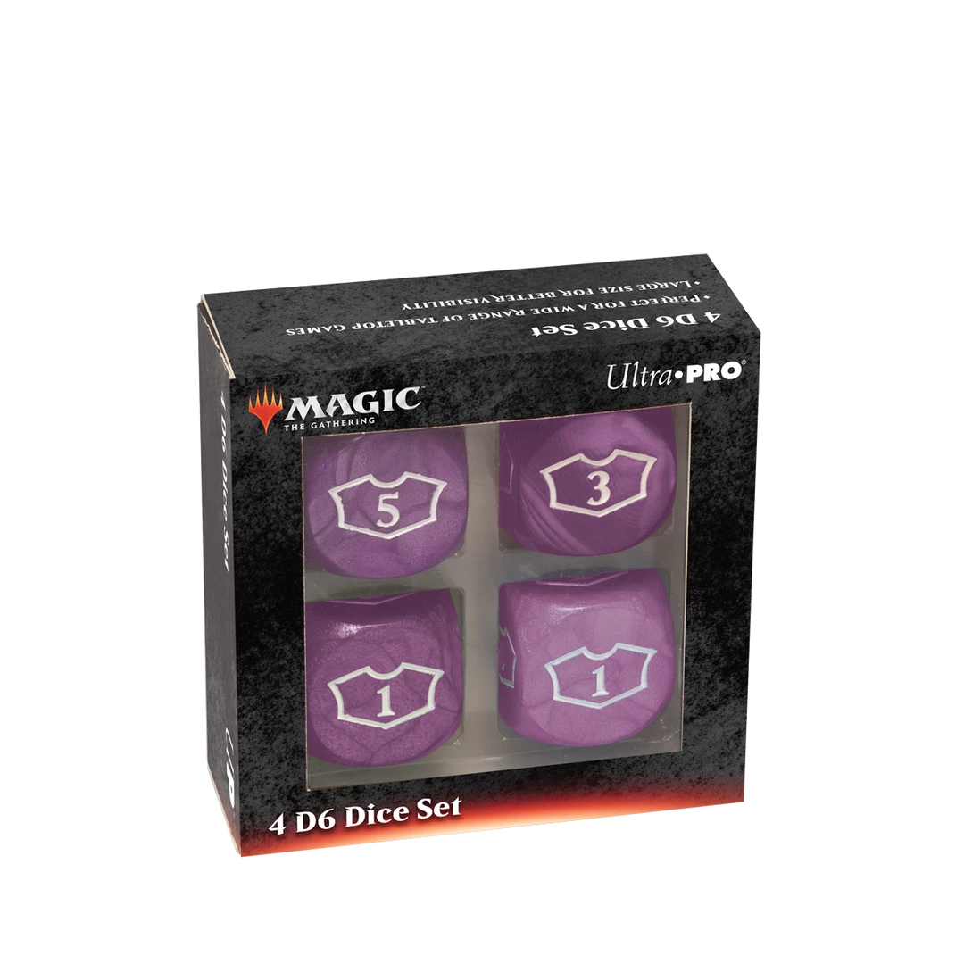 Ultra PRO Gaming Deluxe Mana D6 Loyalty Dice Set (4ct) For Magic: The Gathering