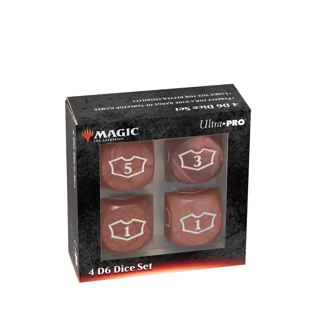Ultra PRO Gaming Deluxe Mana D6 Loyalty Dice Set (4ct) For Magic: The Gathering