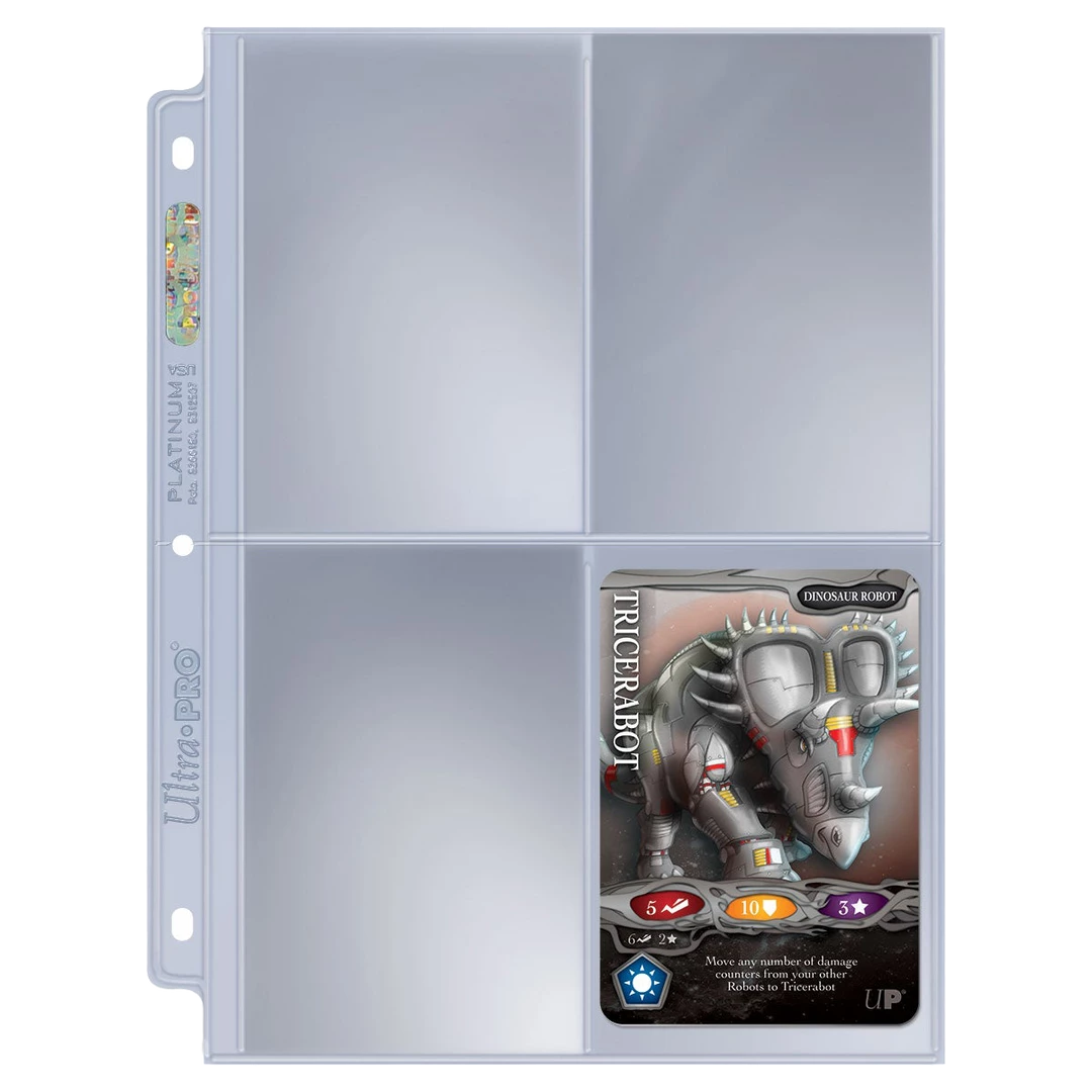 Ultra PRO Platinum Series 4-Pocket Pages (25ct) For 3.5" X 5" Cards Pages & Organization